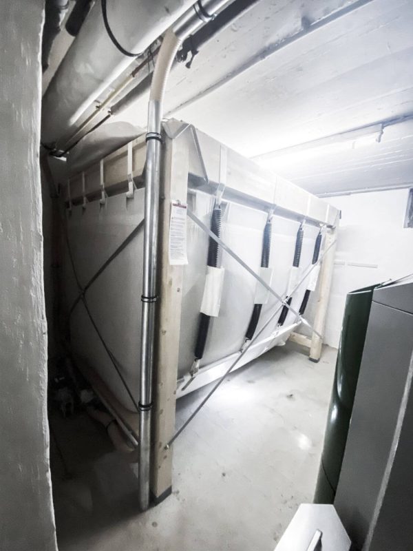 Pellets, Heizungstausch, ÖkoFEN Gewebetank mit Zugfedern FleXILO Compact - Merzenich