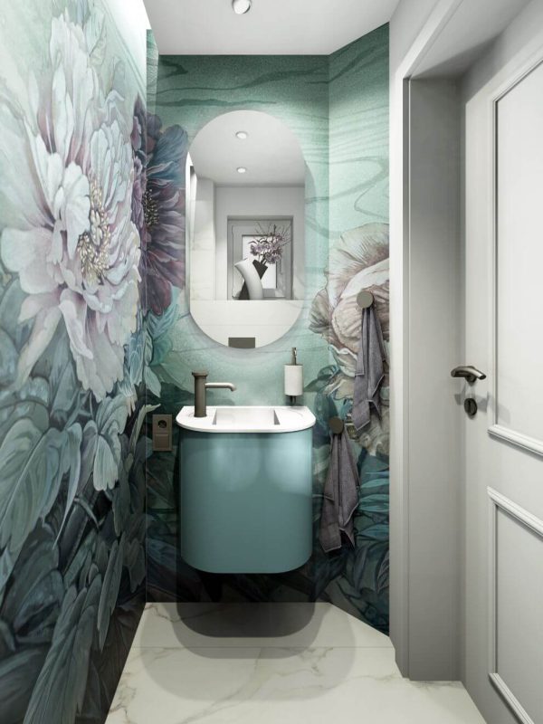 project plus GmbH Merzenich Düren Stolberg Badplanung 3D Visualisierung Badsanierung Baddesign Tapete im Bad Gessi Burgbad Duravit 3